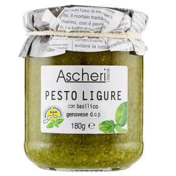 PESTO ASCHERI PESTO ALLA GENOVESE - PESTO Z BAZYLIĄ, ORZESZKAMI PINIOWYMI I NERKOWCA 180G