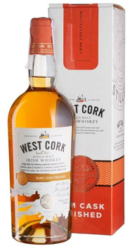 WHISKY WEST CORK RUM CASK MALT O,7L 43%