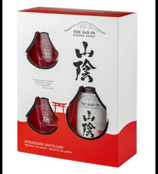 WHISKY SAN IN JAPANESE BLENDED + 2 SZKLANKI 0,7L 40%