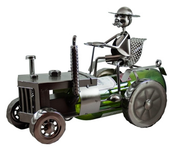 STOJAK METALOWY NA BUTELKĘ 0,75 L. TRAKTORZYSTA