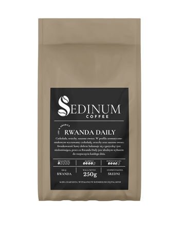 KAWA ZIARNISTA SEDINUM CAFFEE RWANDA DAILY 250G 100% ARABICA