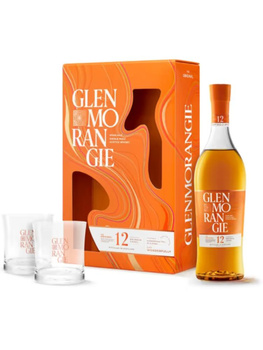 WHISKY GLENMORANGIE 12YO + 2 SZKALNKI 0,7L 40%