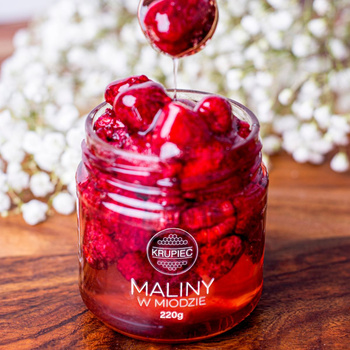 MALINY W MIODZIE 220G