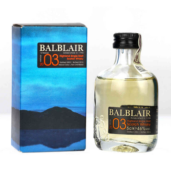 WHISKY BALBLAIR 2003 VINTAGE 0,05L 46% MINIATURKA