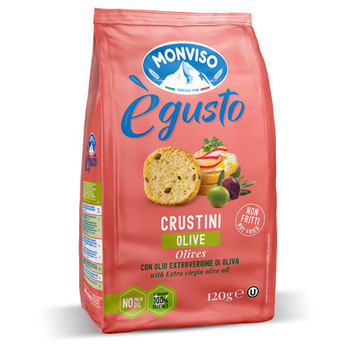 GRZANKA MONVISO CRUSTINI OLIVE - GRZANKI Z OLIWĄ I OLIWKAMI 120G