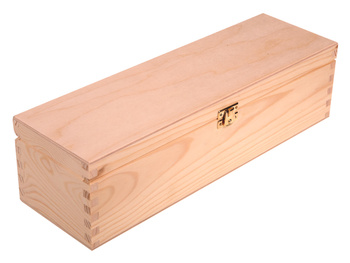 SKRZYNKA DREWNIANA NA JEDNO WINO OTWIERANA