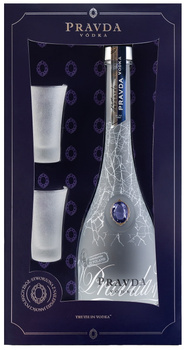 WÓDKA PRAVDA 0,7L 40% + DWA KIELISZKI