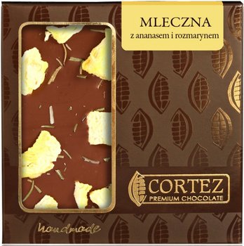 CZEKOLADA MLECZNA Z ANANASEM I ROZMARYNEM 85G