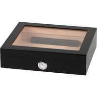 HUMIDOR Z SZYBKĄ NA 20 CYGAR CZARNY