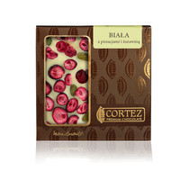 CZEKOLADA BIAŁA Z PISTACJAMI I ŻURAWINĄ 85G