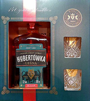 WÓDKA HUBERTÓWKA LEŚNA 0,5L 37,5 % + 2 KIELISZKI